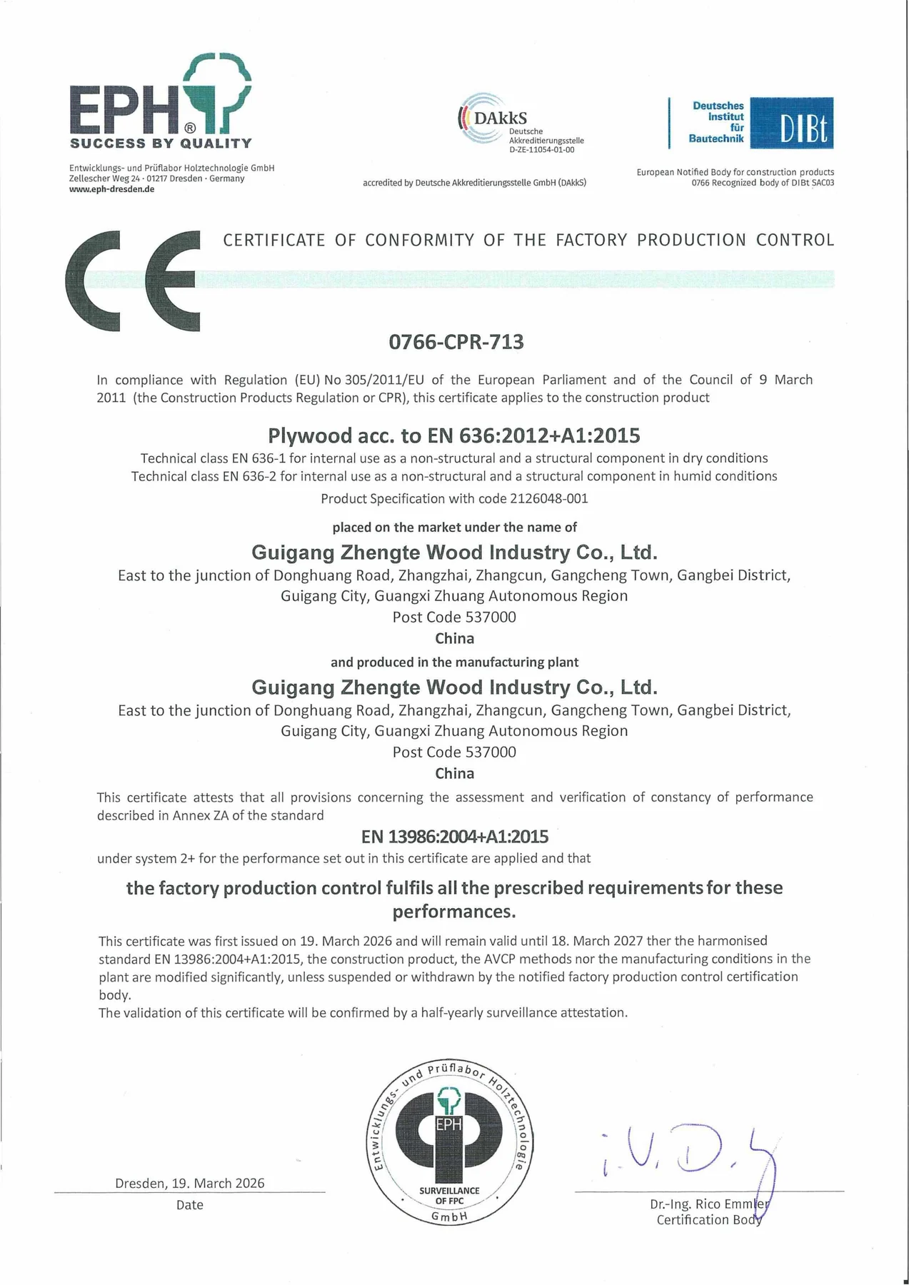Zhengte factory CE certificate full image