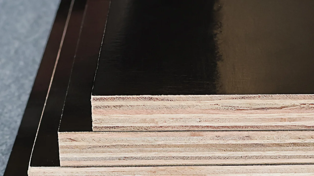 Gloss film faced plywood core detail