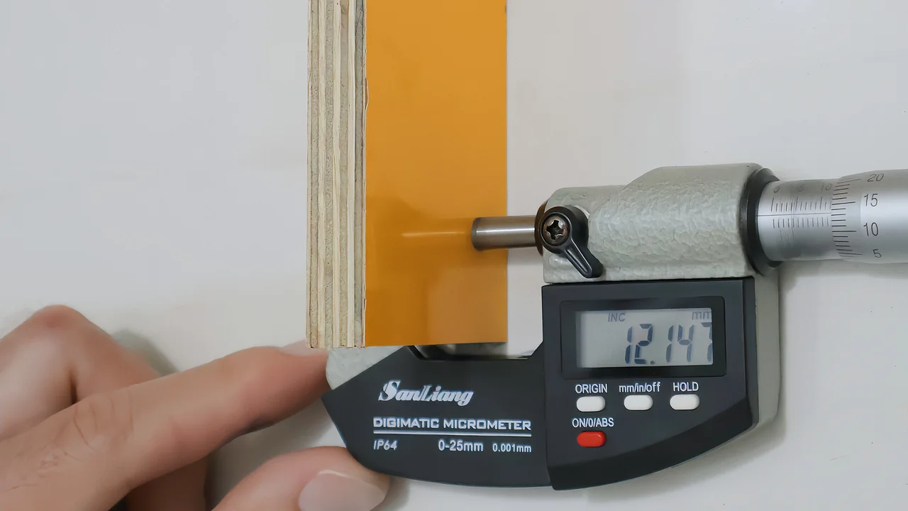 JPN film faced plywood thickness inspection detail
