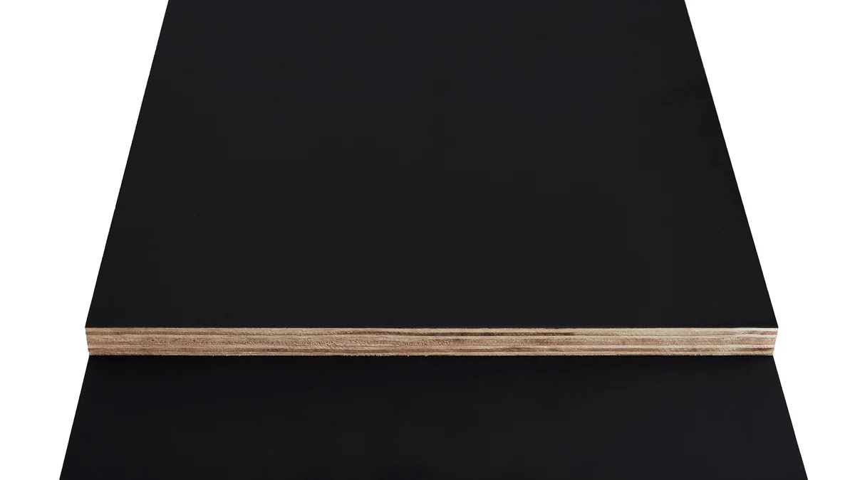Matte film faced plywood product cover