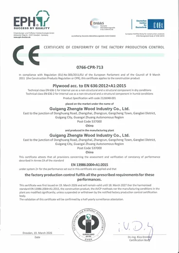 Zhengte factory CE certificate preview